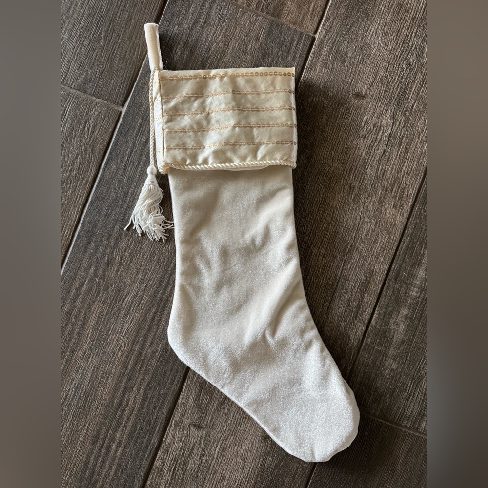 Cream Christmas Stocking